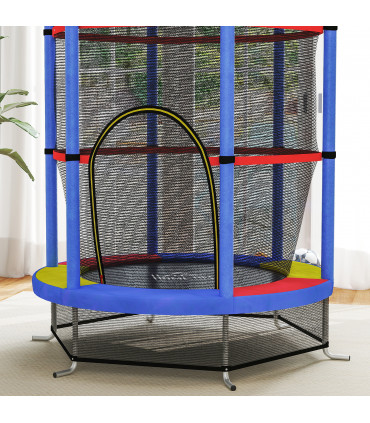 HOMCOM Kids Trampoline Mini Bouncer w/ Enclosure Net for 3-6 Years