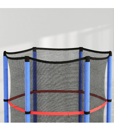 HOMCOM Kids Trampoline Mini Bouncer w/ Enclosure Net for 3-6 Years