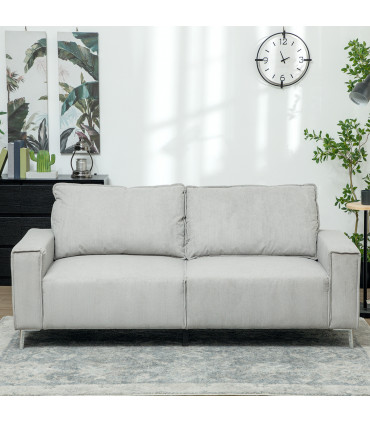 Cosy Corduroy Three-Seater Sofa - Modern Comfort for Any Living Space