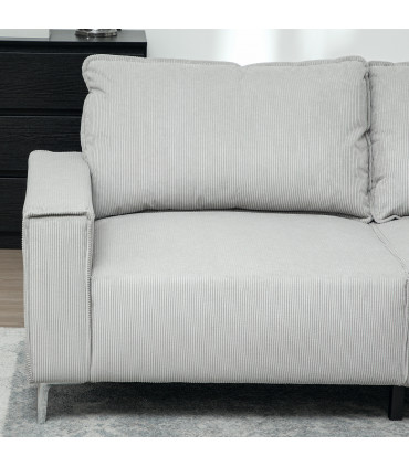 Cosy Corduroy Three-Seater Sofa - Modern Comfort for Any Living Space