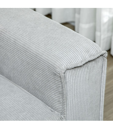 Cosy Corduroy Three-Seater Sofa - Modern Comfort for Any Living Space