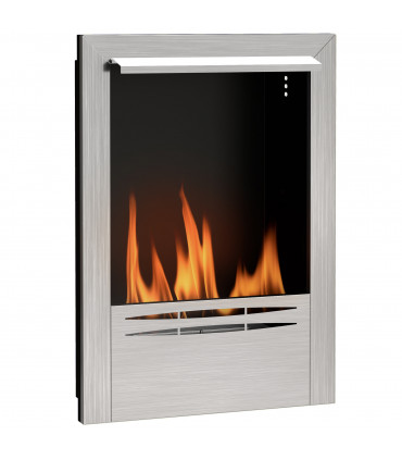 HOMCOM Stainless Steel Bioethanol Fire, Indoor Ethanol Fireplace Insert