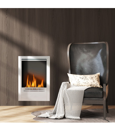 HOMCOM Stainless Steel Bioethanol Fire, Indoor Ethanol Fireplace Insert