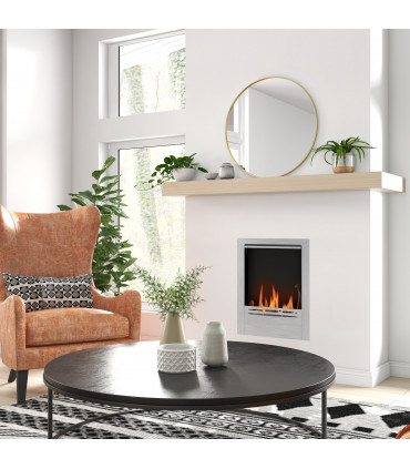 HOMCOM Stainless Steel Bioethanol Fire, Indoor Ethanol Fireplace Insert