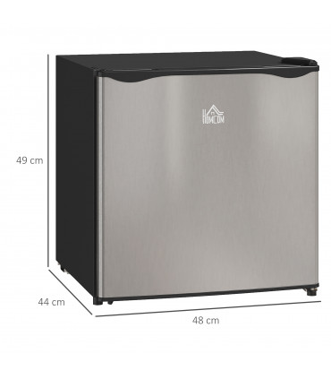 HOMCOM 46L Counter Top Fridge with Chiller Box Mini Fridge for Bedrooms Silver