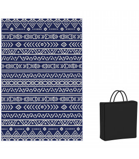 Durable Reversible Geometric Mat - Versatile for Camping & Picnics