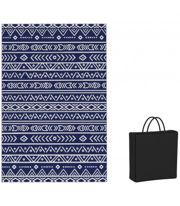 Durable Reversible Geometric Mat - Versatile for Camping & Picnics