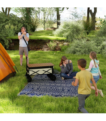 Durable Reversible Geometric Mat - Versatile for Camping & Picnics