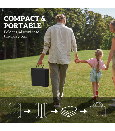 Durable Reversible Geometric Mat - Versatile for Camping & Picnics