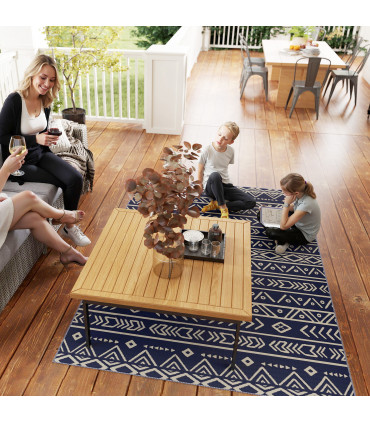 Durable Reversible Geometric Mat - Versatile for Camping & Picnics