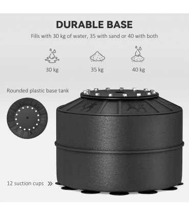 HOMCOM Boxing Punch Bag Stand w/ Rotating Flexible Arm Speed Ball Waterable Base