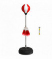HOMCOM Punching Bag with Stand Boxing Bag Set with Adjustable Height Red