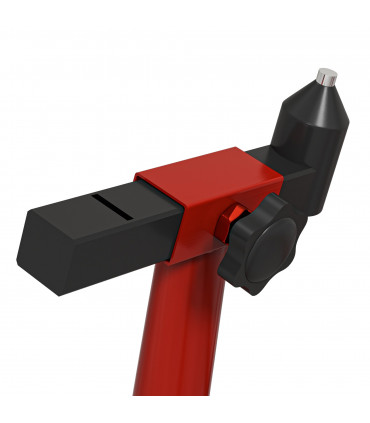 Homcom Rear Motorcycle Paddock Stand with U&L Shaped Adapters, Red