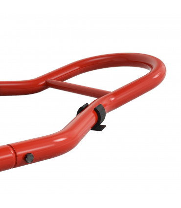 Homcom Rear Motorcycle Paddock Stand with U&L Shaped Adapters, Red