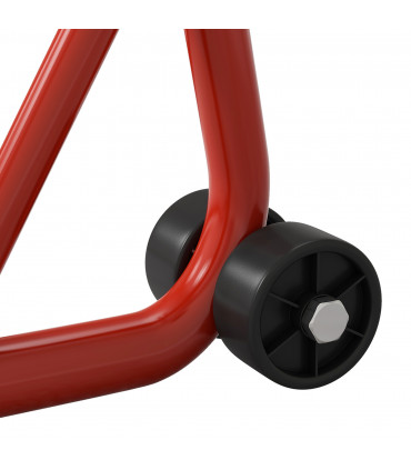 Homcom Rear Motorcycle Paddock Stand with U&L Shaped Adapters, Red