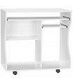 HOMCOM Computer Table Study Desk with Sliding Keyboard Tray, White