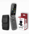 Bundle offer for TTfone TT970 4G WhatsApp Flip Big Button Senior Mobile with Nylon Holster Case (TTCB9) and Car Charger (TTCC), O2 Bundle Pay As You Go