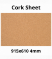 Cork Sheet - 915x610mm - 4mm - Décor and DIY - Pack of 1