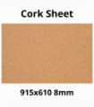 Cork Sheet - 915x610mm - 8mm - Décor and DIY - Pack of 1