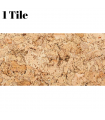 Decorative Cork Wall Tiles - Natural  - 1 Tile - 0.18m2 (1.94sqft)