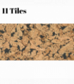 Decorative Cork Wall Tiles - Black - 1 Pack - 1.98m2 (21.31sqft)