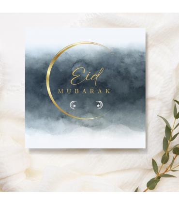 Eid Mubarak Moon & Star Earrings o& Gift Card