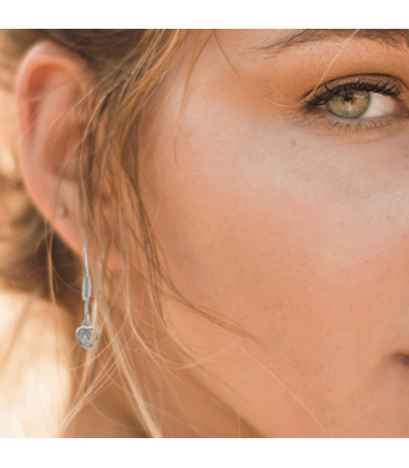 Happy Birthday Party Gift Card & Cubic Zirconia Heart Earrings