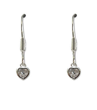 Happy Birthday Party Gift Card & Cubic Zirconia Heart Earrings
