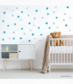 *ON SALE* Star wall paper effect fabric wall stickers - reusable