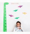Green Dinosaur Height Chart Wall Sticker - Reusable Kids Room Decor