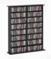 HOMCOM CD Storage Unit DVD Tower Blu-ray Storage Shelf for Office, Black