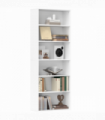6-Tier Bookshelf, Freestanding Bookcase with Adjustable Shelves, White