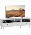 HOMCOM TV Unit, TV Cabinet for up to 75", with Drawers, Shelves, White