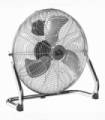 HOMCOM Metal Desk Fan, Electric Table Fan with 3 Speed Settings, Silver