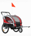 HOMCOM 2 Seat Child Bike Trailer, Baby Bicycle Trailer for 2 Kids, Red