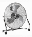 HOMCOM Electric Portable Table Fan with Powerful Airflow, Silver Tone