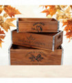 38/34/30CM SET 3 WOODEN TRAYS