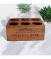 38CM WOODEN 6 BOTTLE WINE HOLDER