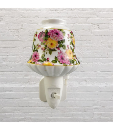 8 INCH FLORAL LED NIGHTLIGHT PINK & ORANGE