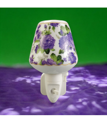 8 INCH FLORAL LED NIGHTLIGHT PURPLE FLOWERS