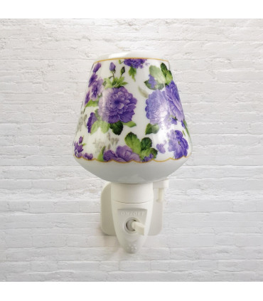 8 INCH FLORAL LED NIGHTLIGHT PURPLE FLOWERS