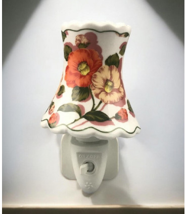 8 INCH FLORAL LED NIGHTLIGHT ORANGE & PASTEL