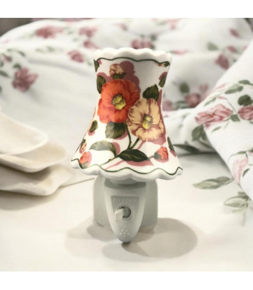 8 INCH FLORAL LED NIGHTLIGHT ORANGE & PASTEL