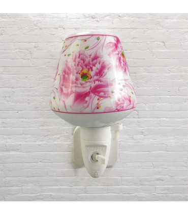 8 INCH FLORAL LED NIGHTLIGHT PINK BLOOMS