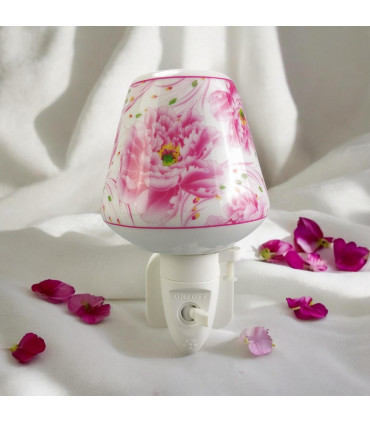 8 INCH FLORAL LED NIGHTLIGHT PINK BLOOMS