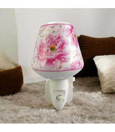 8 INCH FLORAL LED NIGHTLIGHT PINK BLOOMS
