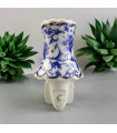 8 INCH FLORAL LED NIGHTLIGHT INDIGO FLOWERS
