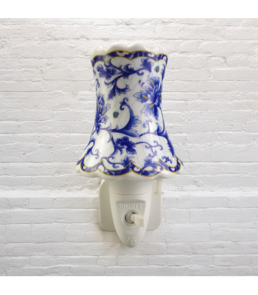 8 INCH FLORAL LED NIGHTLIGHT INDIGO FLOWERS