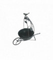 36CM GREY METAL GARDEN PLANTER