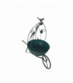 36CM BLUE METAL GARDEN PLANTER